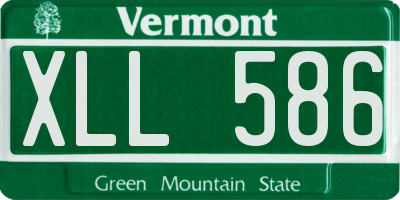 VT license plate XLL586