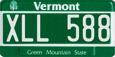 VT license plate XLL588