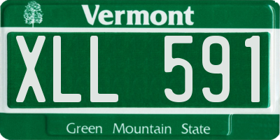 VT license plate XLL591