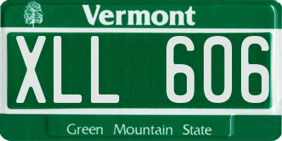 VT license plate XLL606