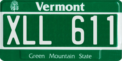 VT license plate XLL611