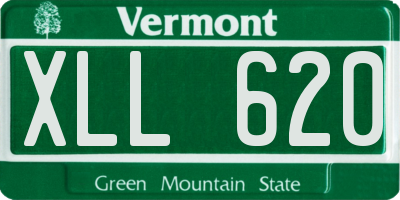 VT license plate XLL620