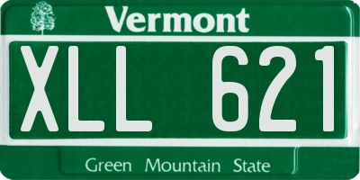 VT license plate XLL621