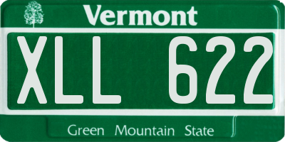 VT license plate XLL622