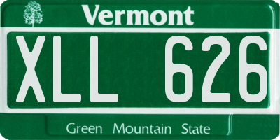 VT license plate XLL626