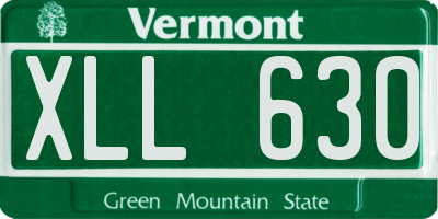 VT license plate XLL630