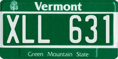 VT license plate XLL631