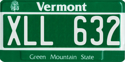 VT license plate XLL632