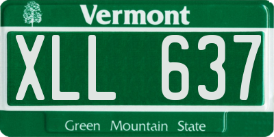VT license plate XLL637