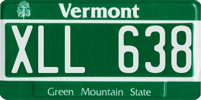 VT license plate XLL638