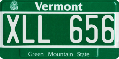 VT license plate XLL656
