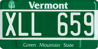 VT license plate XLL659