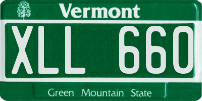 VT license plate XLL660