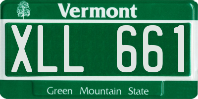 VT license plate XLL661