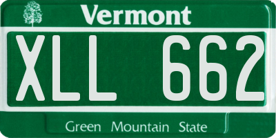 VT license plate XLL662