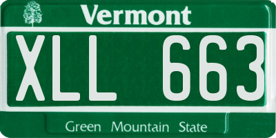 VT license plate XLL663