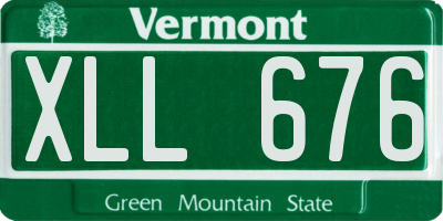 VT license plate XLL676