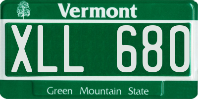 VT license plate XLL680