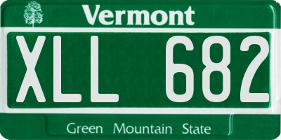 VT license plate XLL682