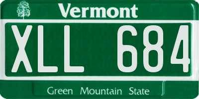 VT license plate XLL684
