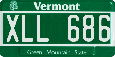 VT license plate XLL686