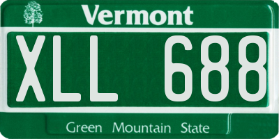 VT license plate XLL688