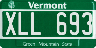 VT license plate XLL693