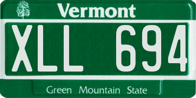 VT license plate XLL694