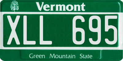 VT license plate XLL695