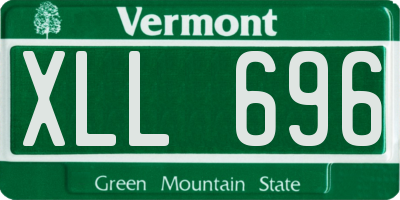 VT license plate XLL696