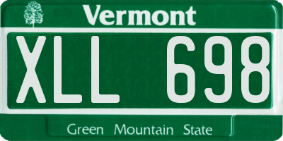 VT license plate XLL698
