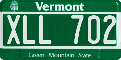 VT license plate XLL702