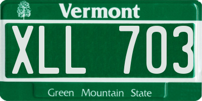 VT license plate XLL703