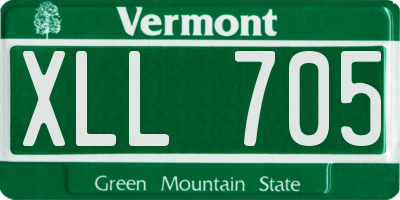 VT license plate XLL705