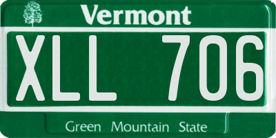 VT license plate XLL706
