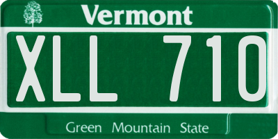 VT license plate XLL710