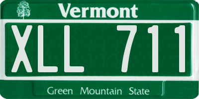 VT license plate XLL711