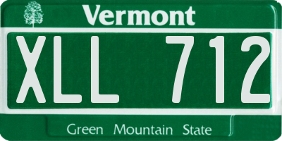 VT license plate XLL712