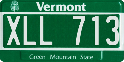 VT license plate XLL713