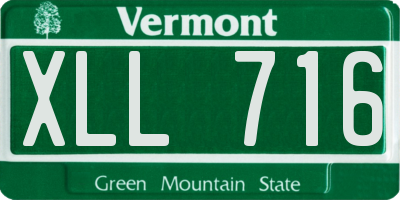 VT license plate XLL716