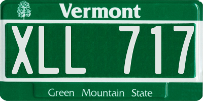 VT license plate XLL717