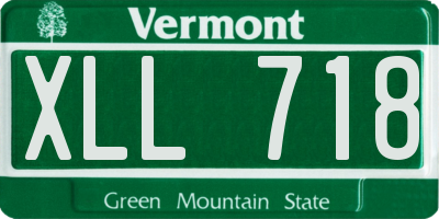 VT license plate XLL718