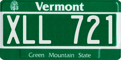 VT license plate XLL721