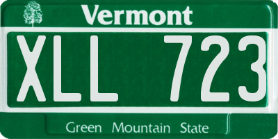 VT license plate XLL723