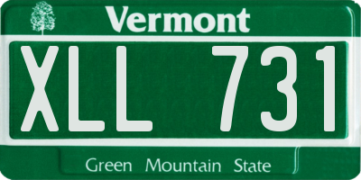 VT license plate XLL731