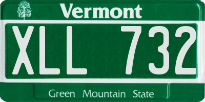 VT license plate XLL732