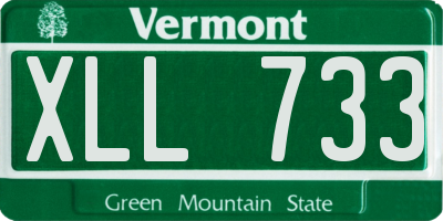 VT license plate XLL733