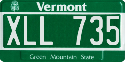 VT license plate XLL735