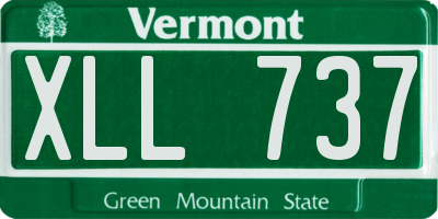 VT license plate XLL737
