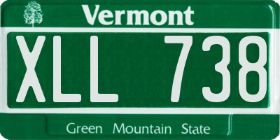 VT license plate XLL738